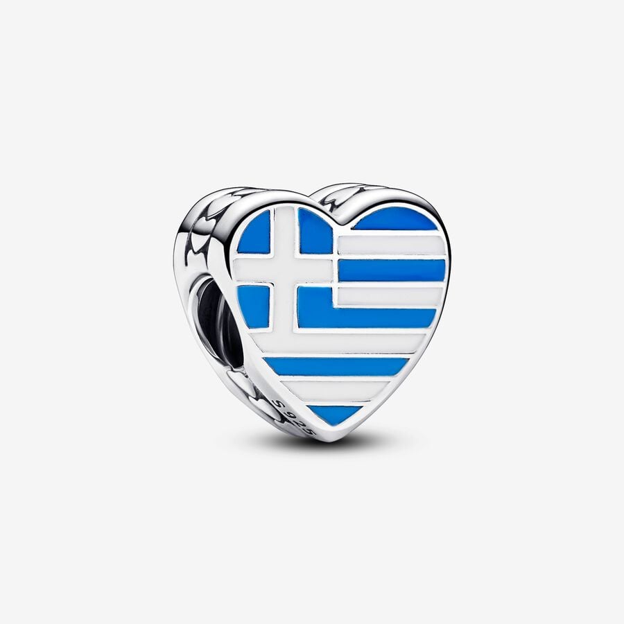 Σύμβολο Ελληνική σημαία σε σχήμα καρδιάς image number 0