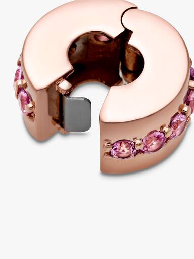Pink Sparkling Row Clip Charm