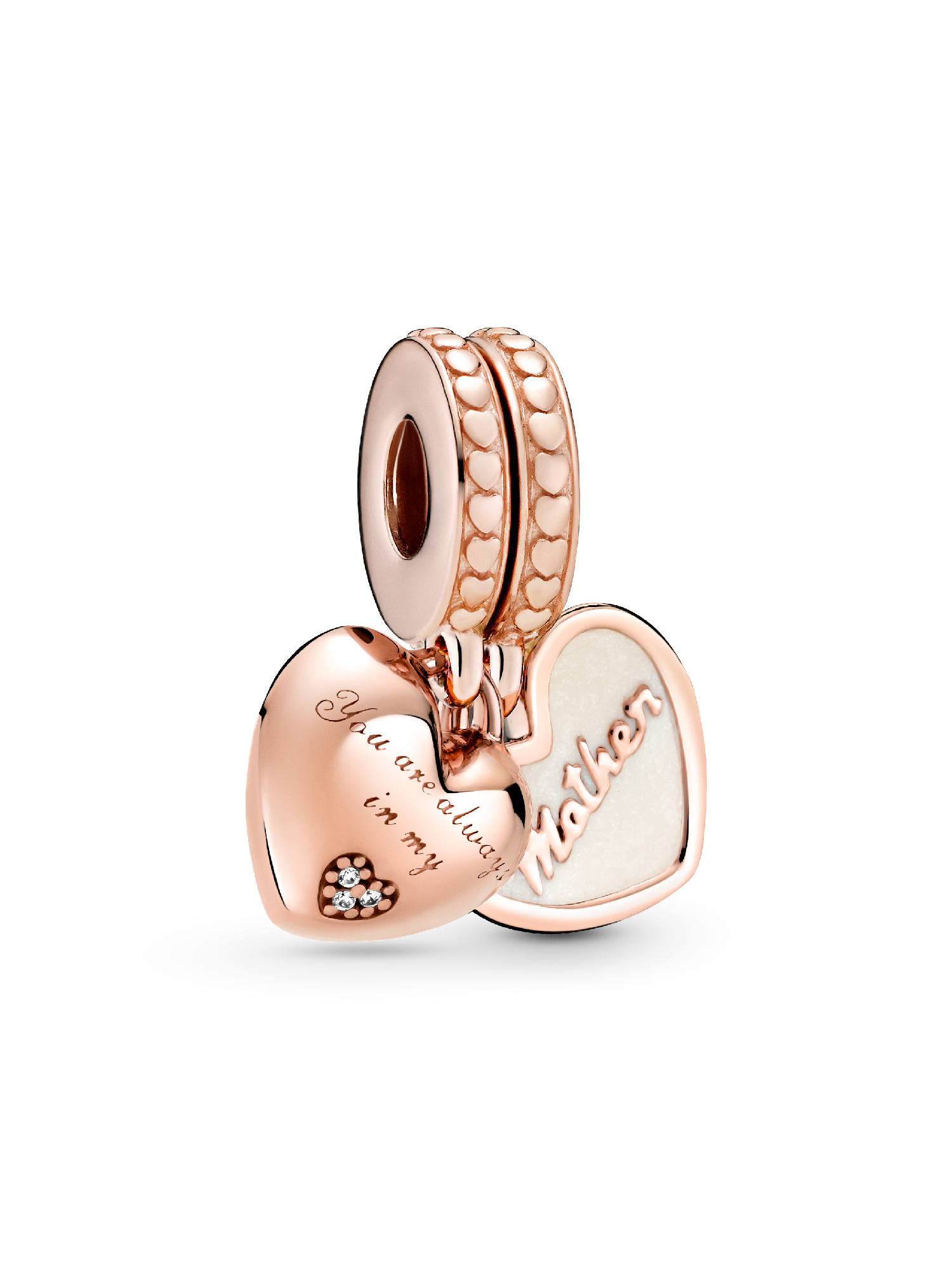 You're Always in My Heart Split Dangle Charm