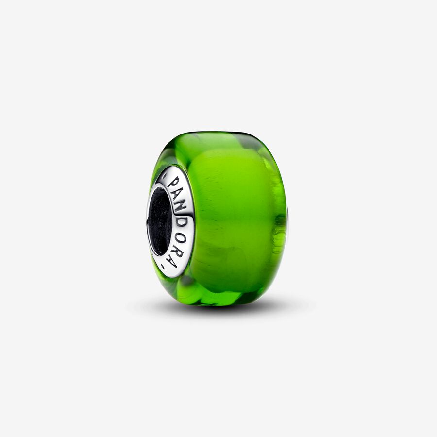 Μικρό Charm με Πράσινο Γυαλί Murano image number 0