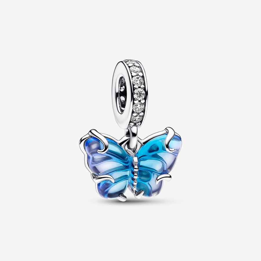 Κρεμαστό σύμβολο Blue Murano Glass Butterfly image number 0