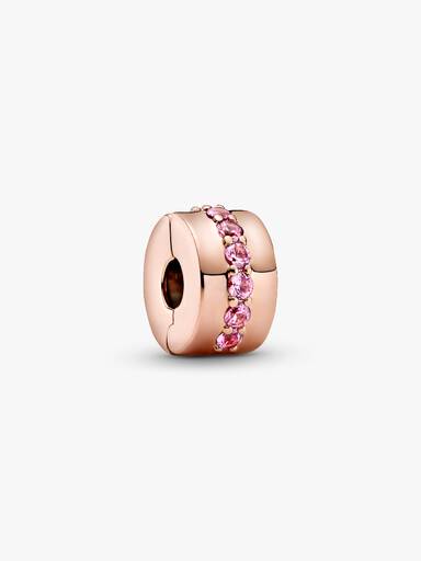 Pink Sparkling Row Clip Charm