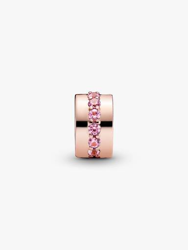 Pink Sparkling Row Clip Charm