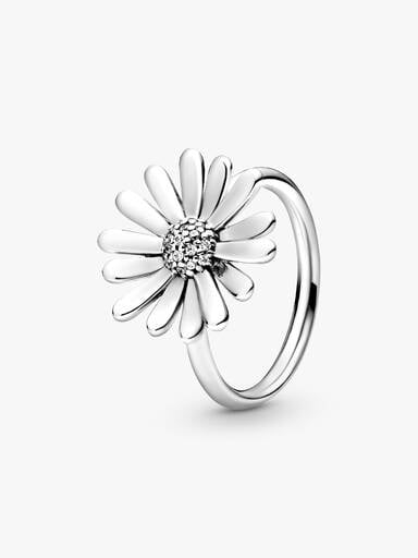 Pavé Daisy Flower Statement Ring