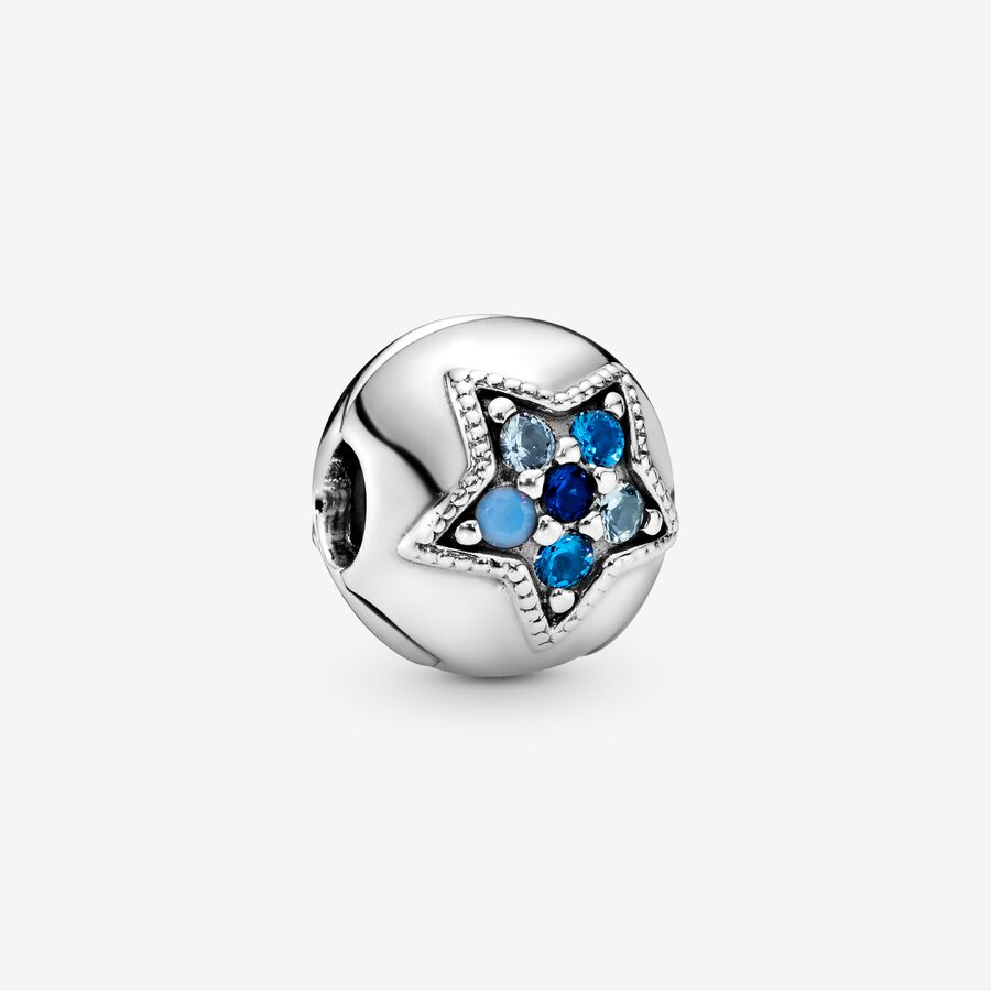 Bright Blue Star Clip Charm image number 0