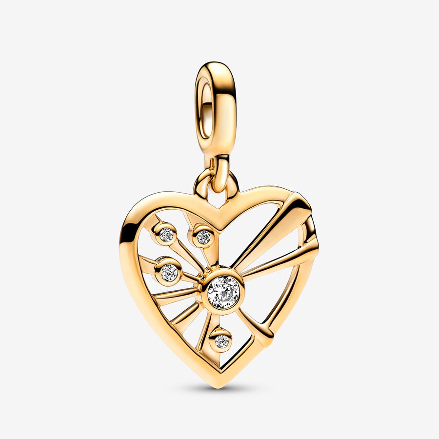 Σύμβολο μενταγιόν Καρδιά με ακτίνες Pandora ME  image number 0