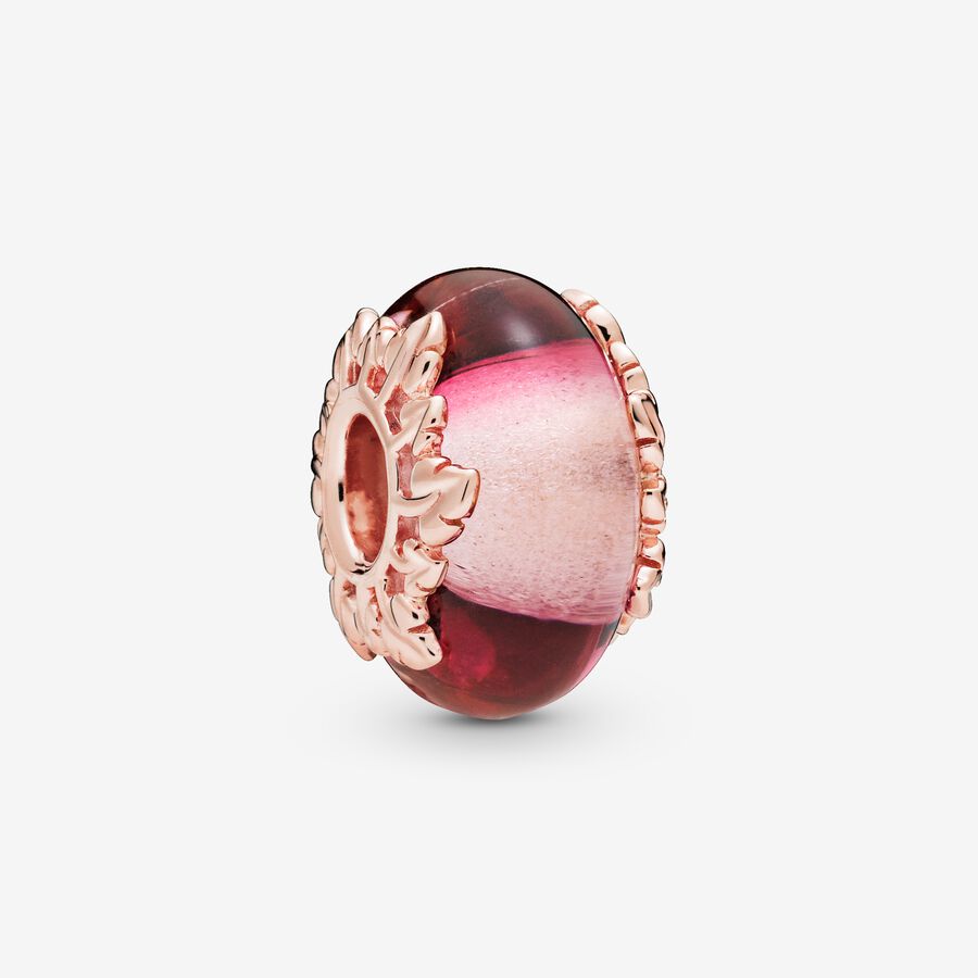Σύμβολο Pink Murano Glass & Leaves image number 0