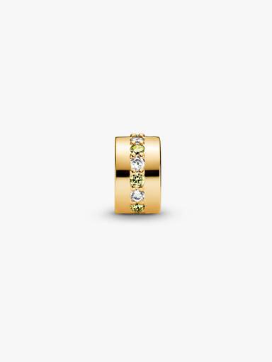 Yellow Sparkling Row Clip Charm