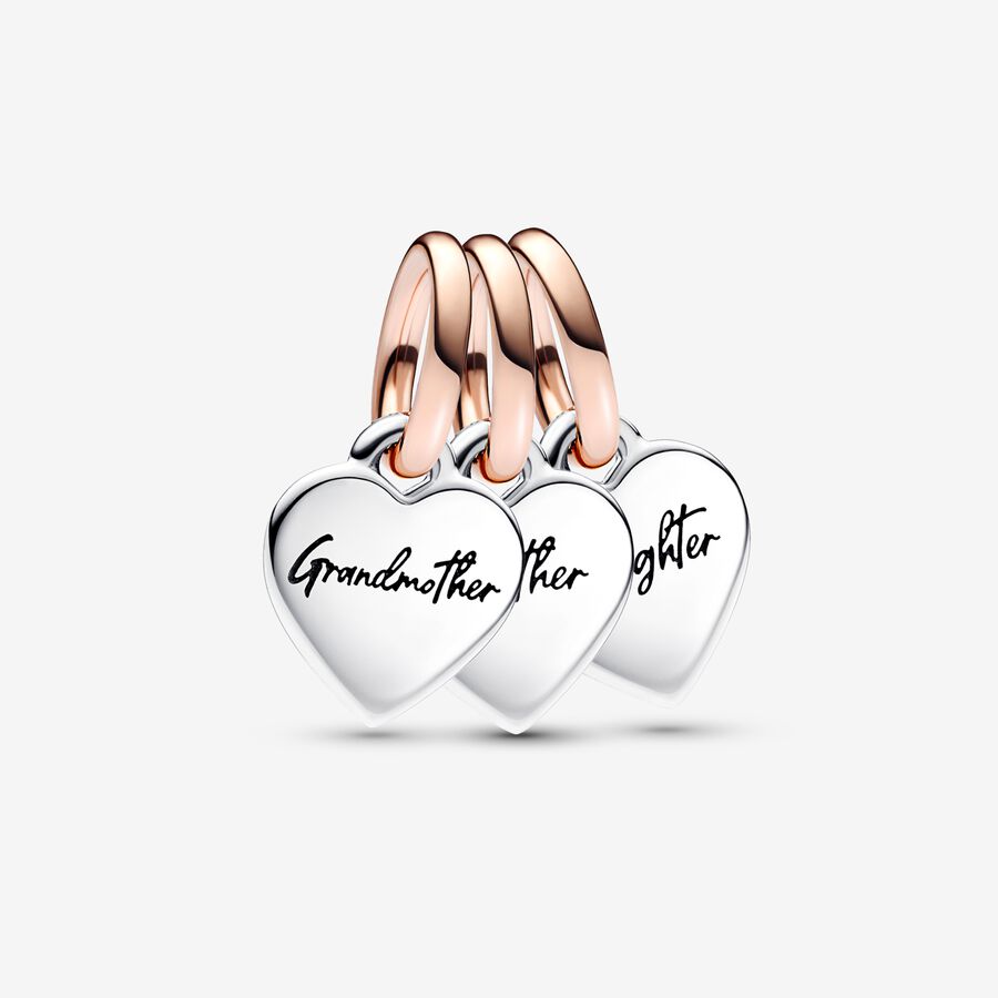 Two-tone Splitable Family Generation of Hearts Triple Dangle Charm image number 0
