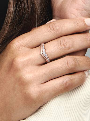 Δαχτυλίδι Ευχή με λαμπερό pavé Pandora Timeless