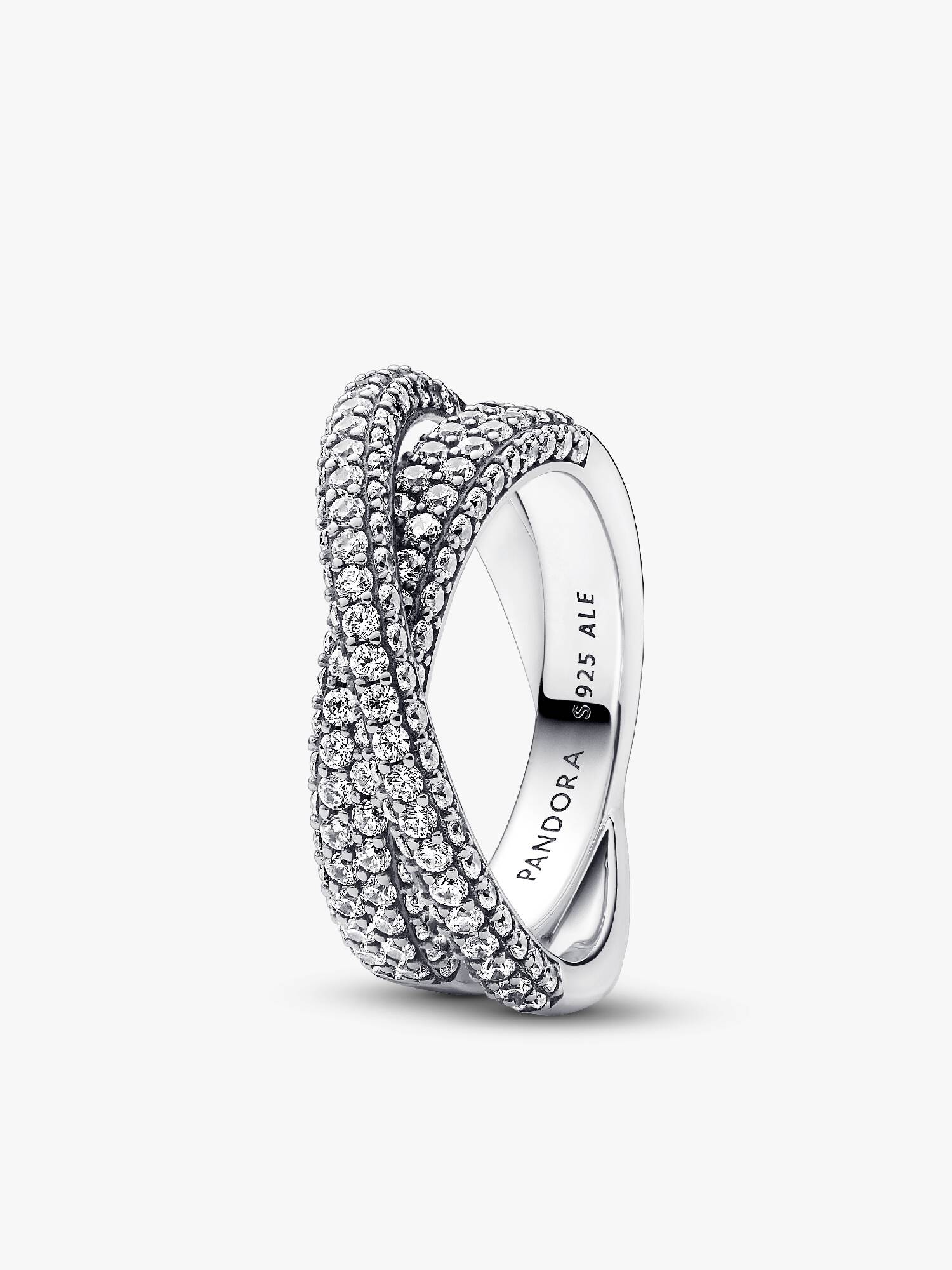 Διπλό Δαχτυλίδι Χιαστί Bέρες Pandora Timeless με Pavé