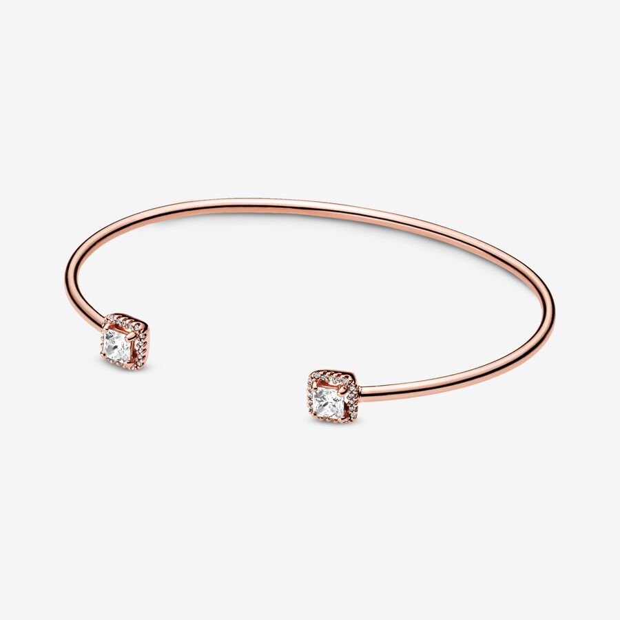 Square Sparkle Open Bangle image number 0
