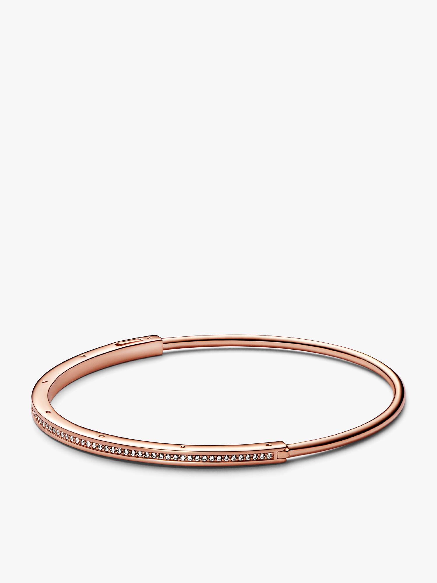 Βραχιόλι βέργα Pandora Signature I-D με pavé