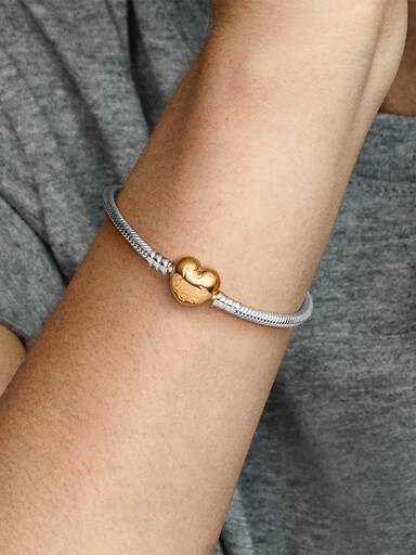 Βραχιόλι Pandora Moments Heart Clasp Snake Chain