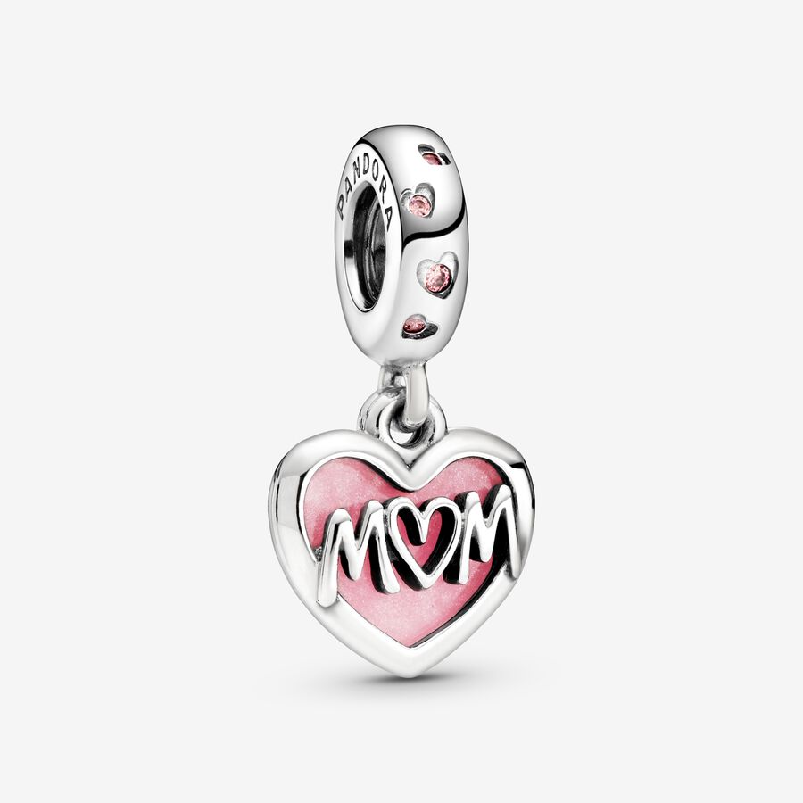 Κρεμαστό σύμβολο σε σχήμα καρδιάς με τη λέξη Mum image number 0