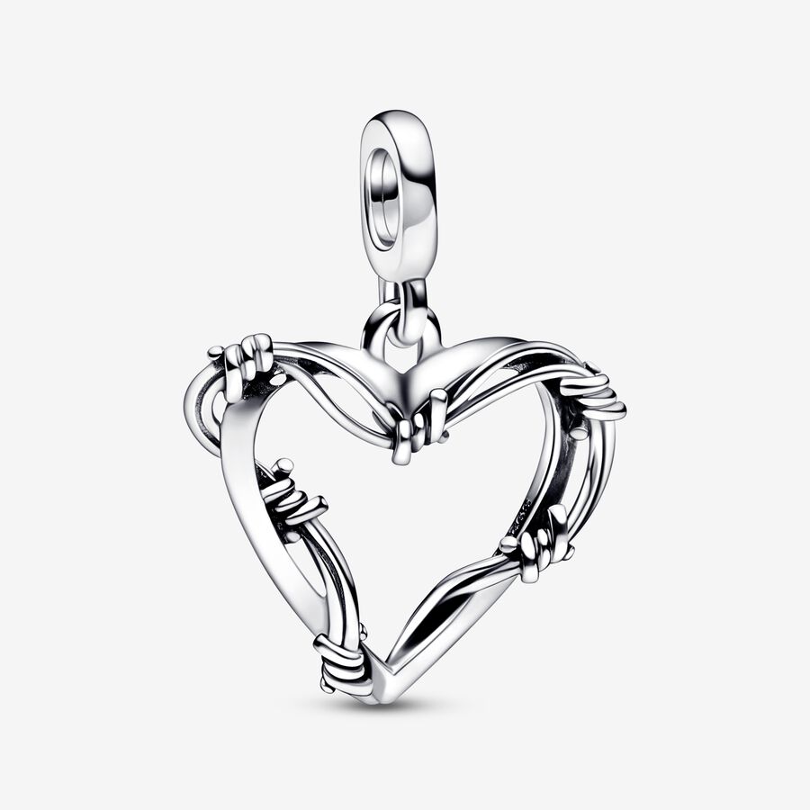 Σύμβολο μενταγιόν Καρδιά με σύρμα Pandora ME  image number 0