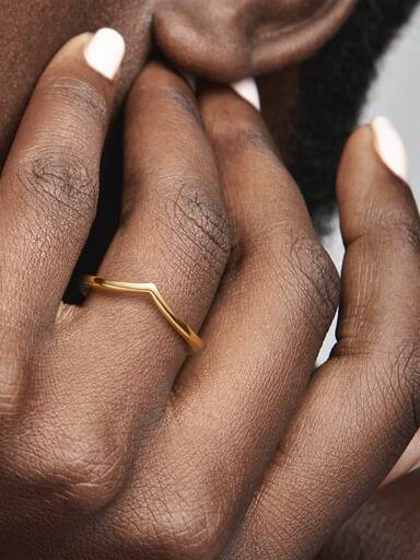 Polished Wishbone Ring