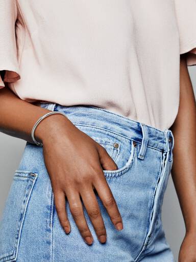 Moments Silver Sliding Bangle