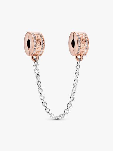 Pandora Logo Safety Chain Clip Charm