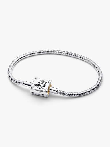 Disney Princess sterling silver and 14k gold-plated bracelet with 0.012 ct TW G-I VS+ round brilliant very good cut lab-grown diamond