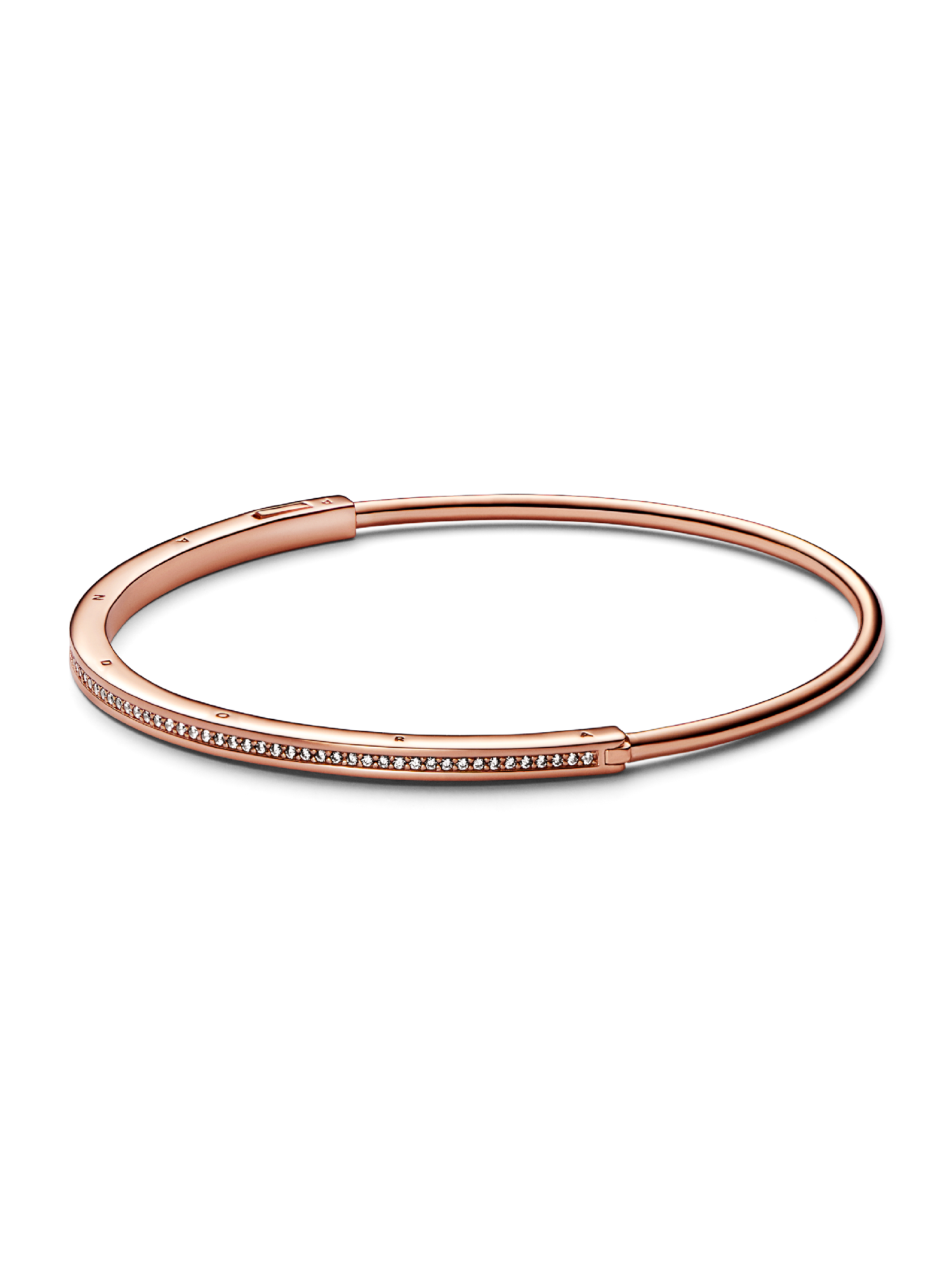 Βραχιόλι βέργα Pandora Signature I-D με pavé