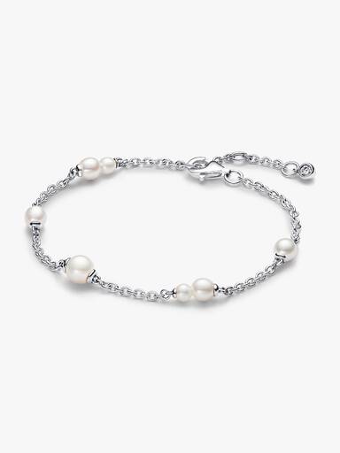 Βραχιόλι με αλυσίδα με επεξεργασμένα, καλλιεργημένα μαργαριτάρια του γλυκού νερού