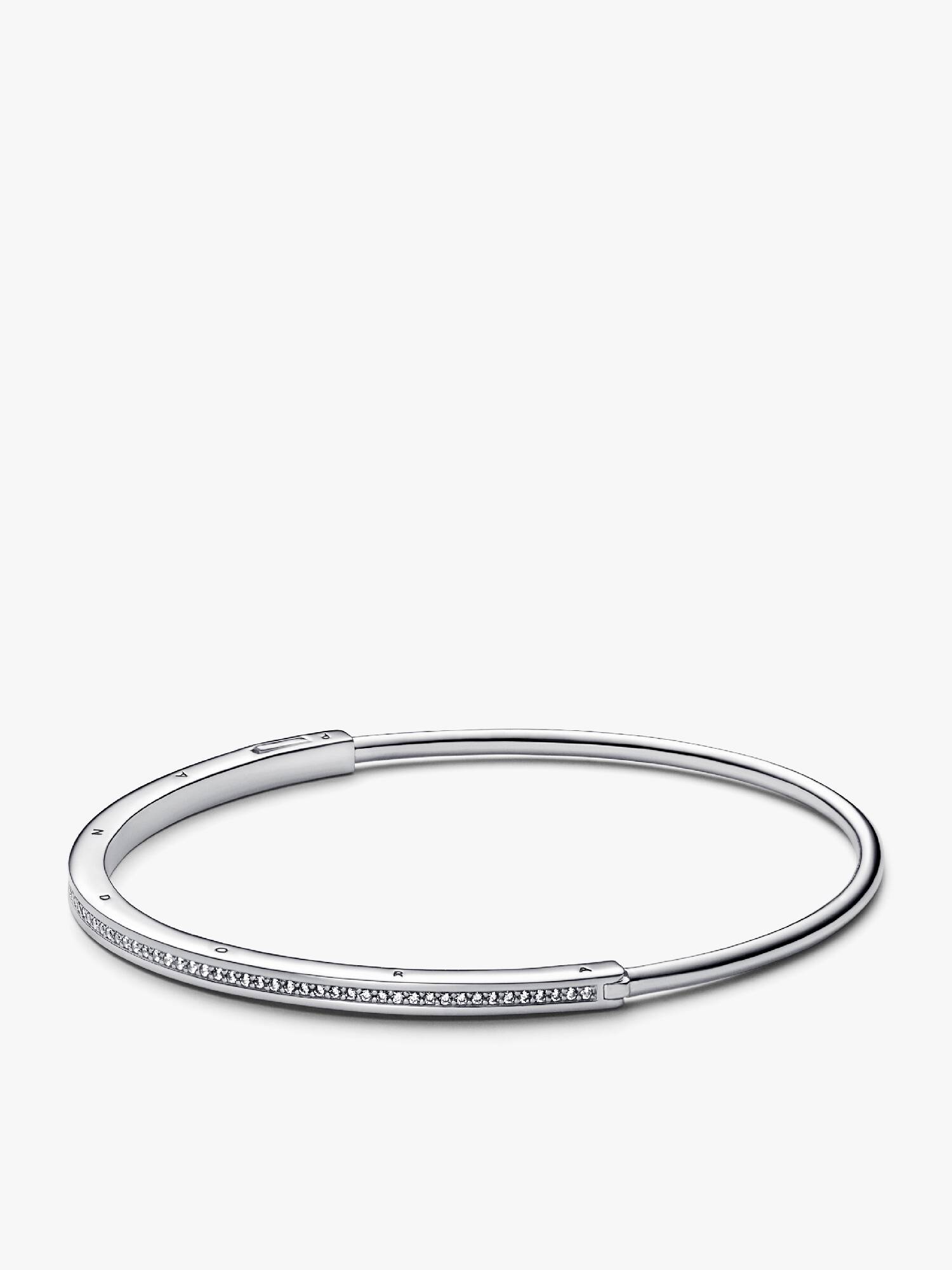 Βραχιόλι βέργα Pandora Signature I-D με pavé