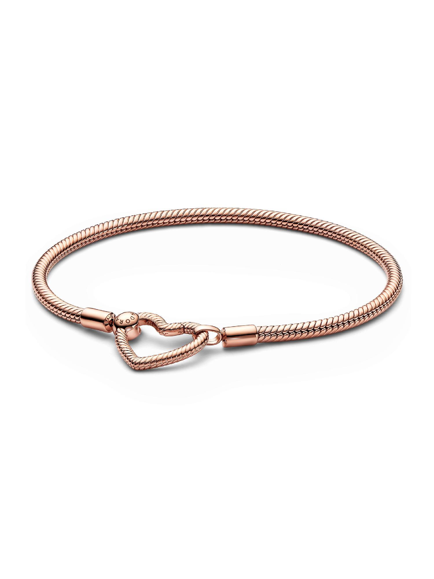 Βραχιόλι Αλυσίδα Φίδι με Κούμπωμα Καρδι�� Pandora Moments