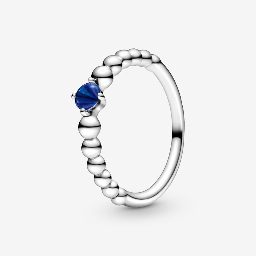 Sea Blue Beaded Ring image number 0