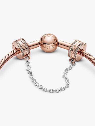 Pandora Logo Safety Chain Clip Charm