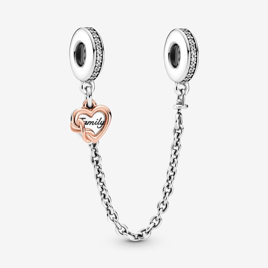 Family Heart Safety Chain Charm image number 0