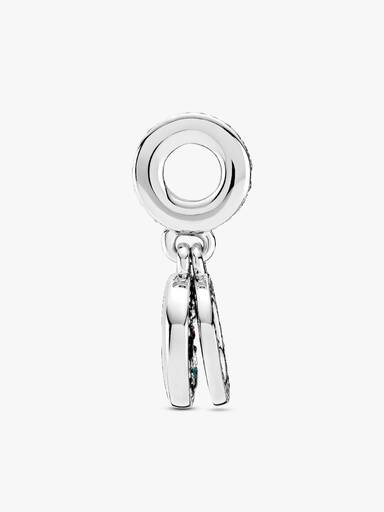 Sparkling Green Disc Double Dangle Charm