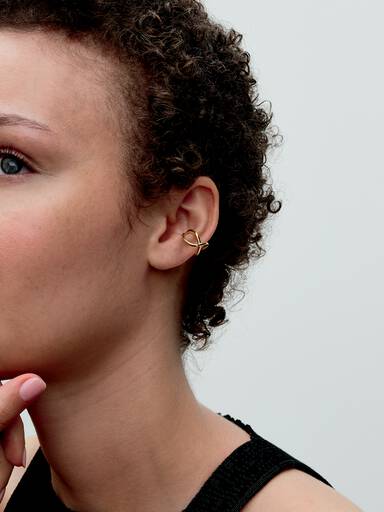 Ear Cuff με το σύμβολο του απείρου σε ακανόνιστο σχήμα