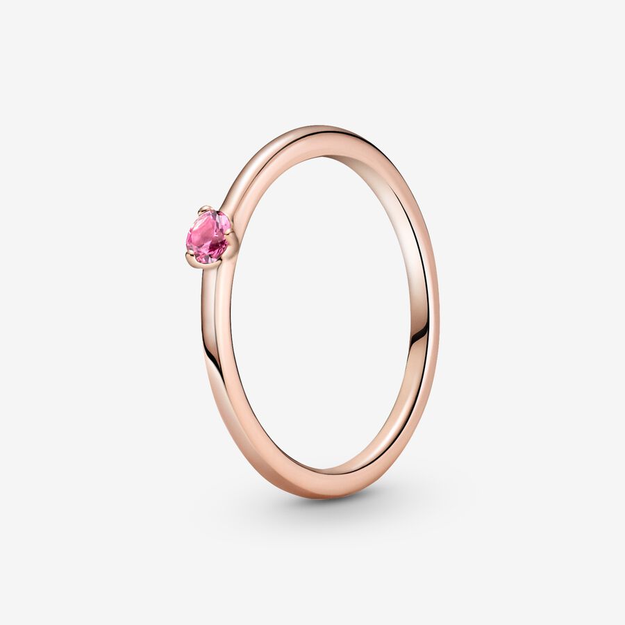 Pink Solitaire Ring image number 0