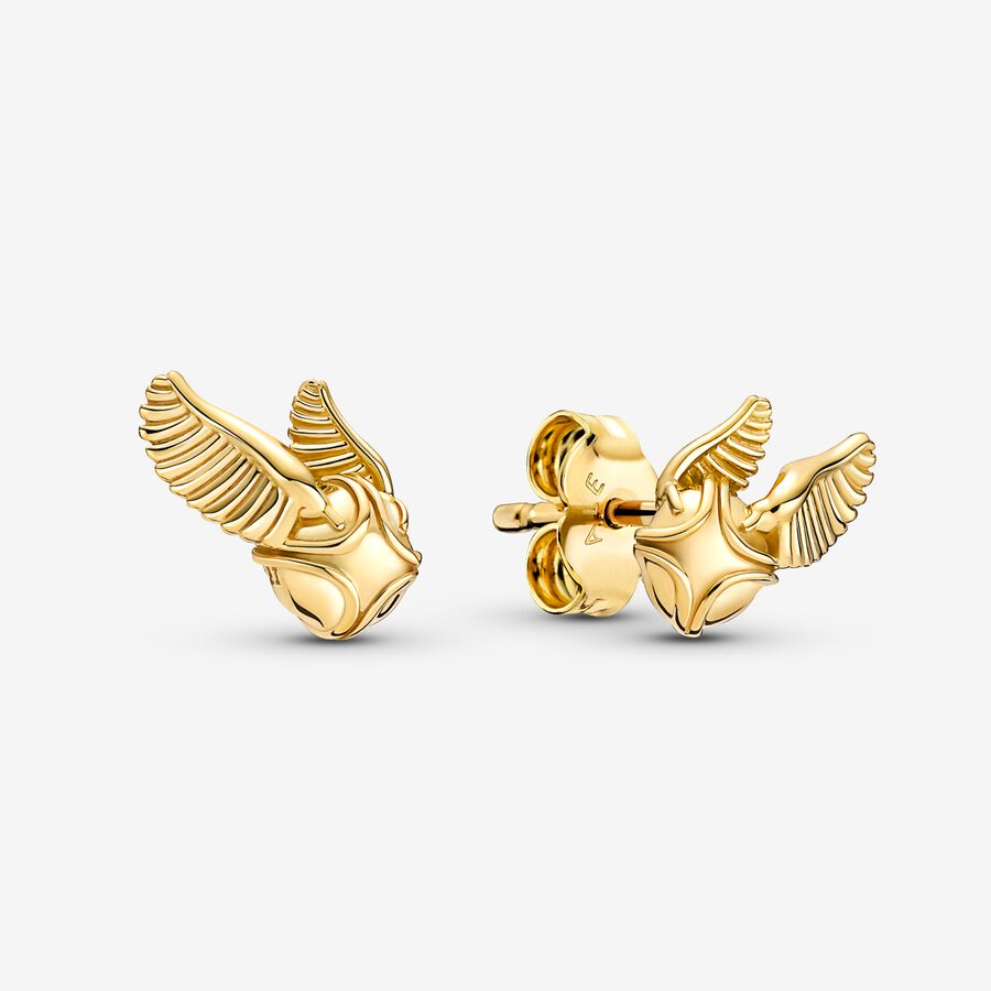 Harry Potter, Golden Snitch Stud Earrings image number 0