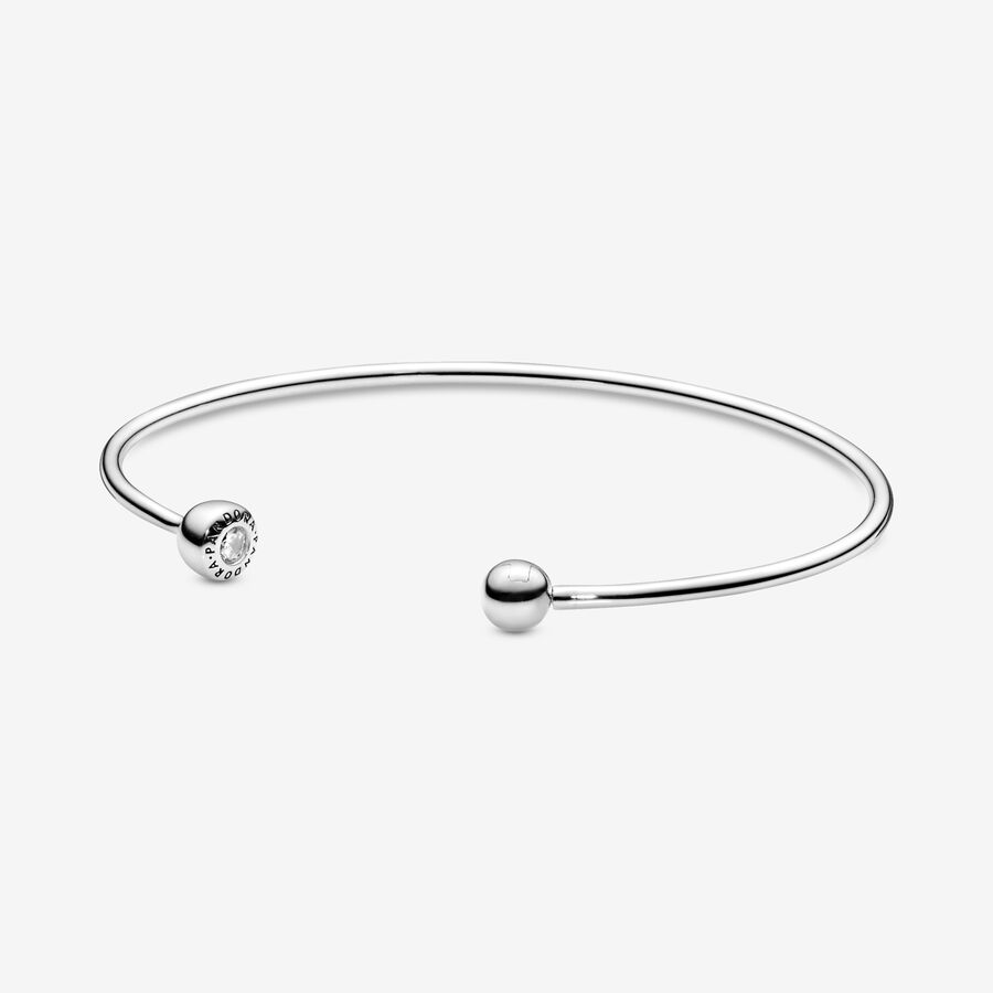 ESSENCE Silver Open Bangle image number 0