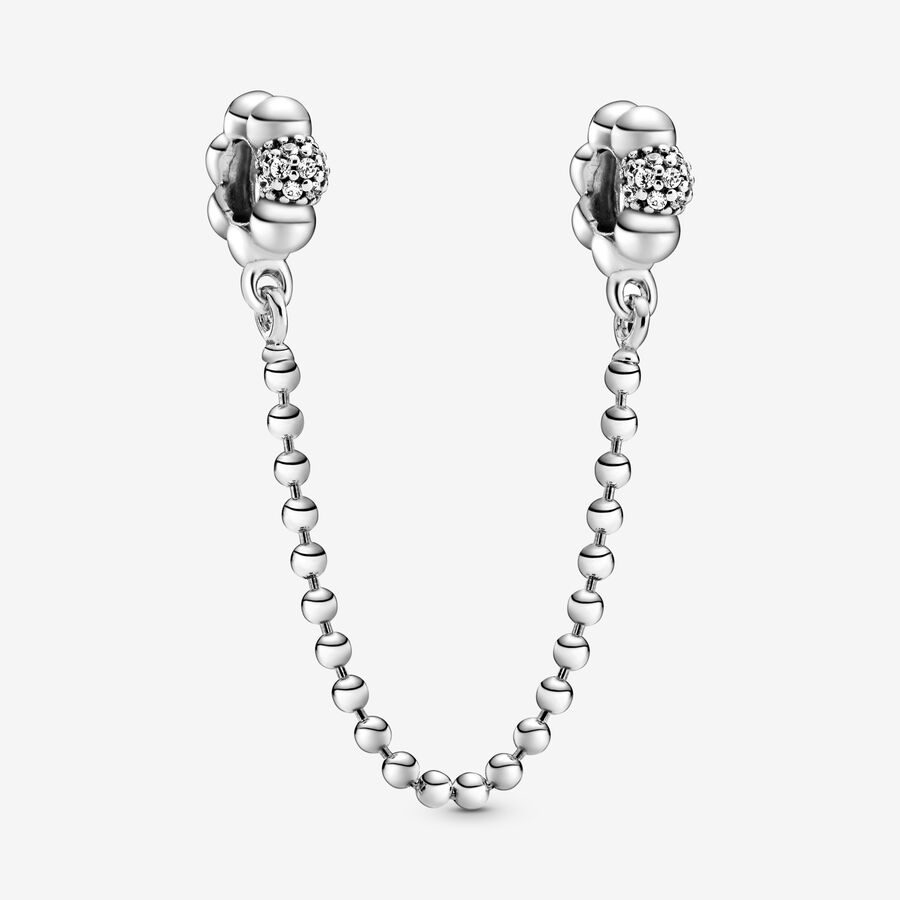 Beads & Pavé Safety Chain Charm image number 0