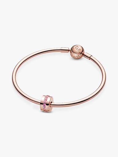 Pink Sparkling Row Clip Charm