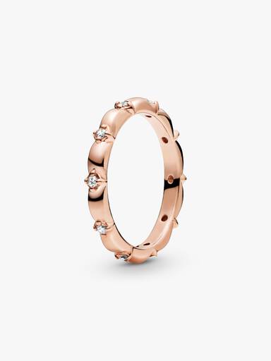 Δαχτυλίδι 14K rose gold-plated με κυβική ζιρκόνια
