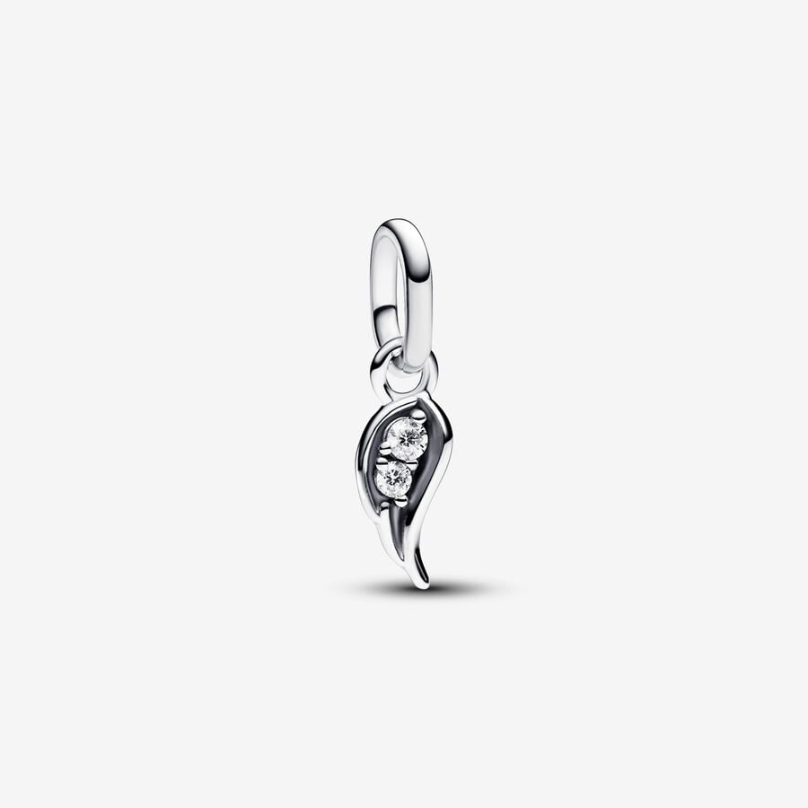 Μίνι κρεμαστό σύμβολο Pandora ME με αστραφτερό φτερό αγγέλου image number 0