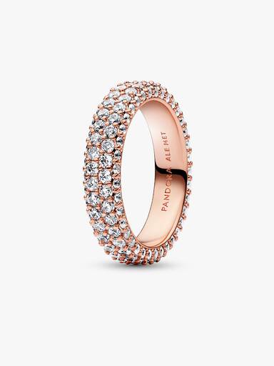 Δαχτυλίδι με διπλή σειρά pavé Pandora Timeless
