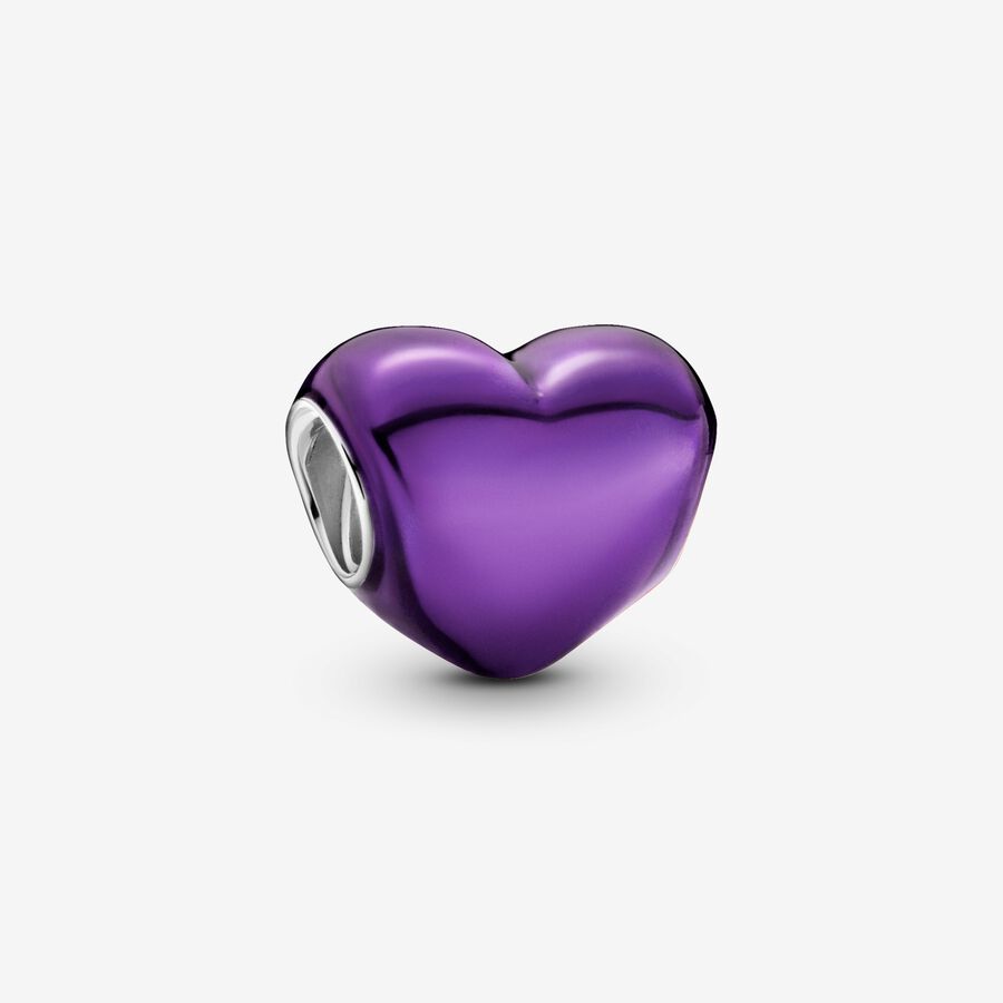 Μεταλλιζέ μοβ σύμβολο καρδιάς image number 0