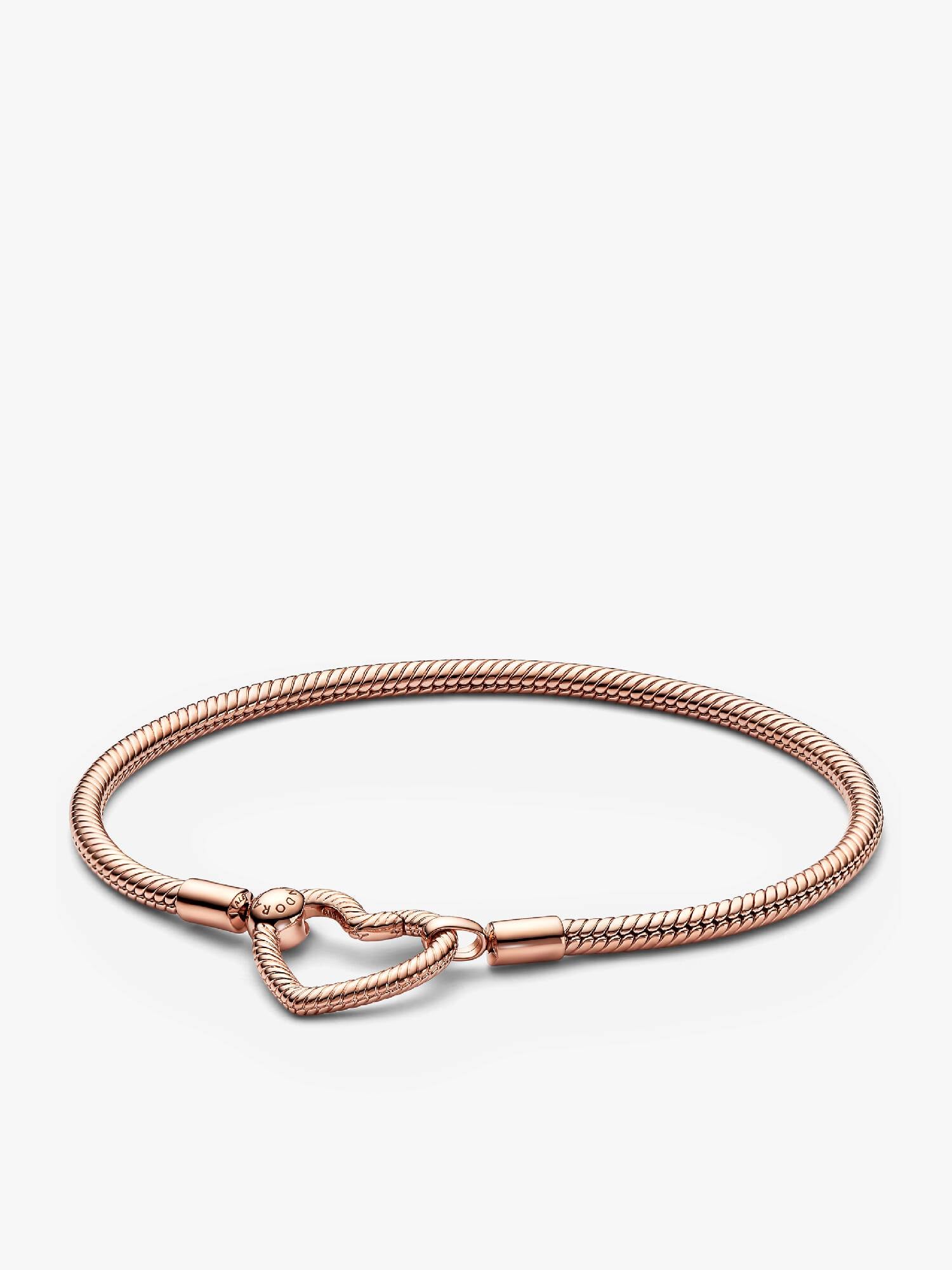 Βραχιόλι Αλυσίδα Φίδι με Κούμπωμα Καρδιά Pandora Moments