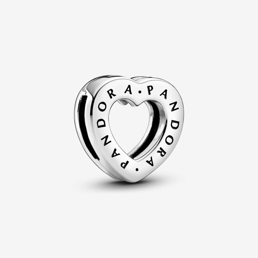 Pandora Logo Heart Clip Charm image number 0