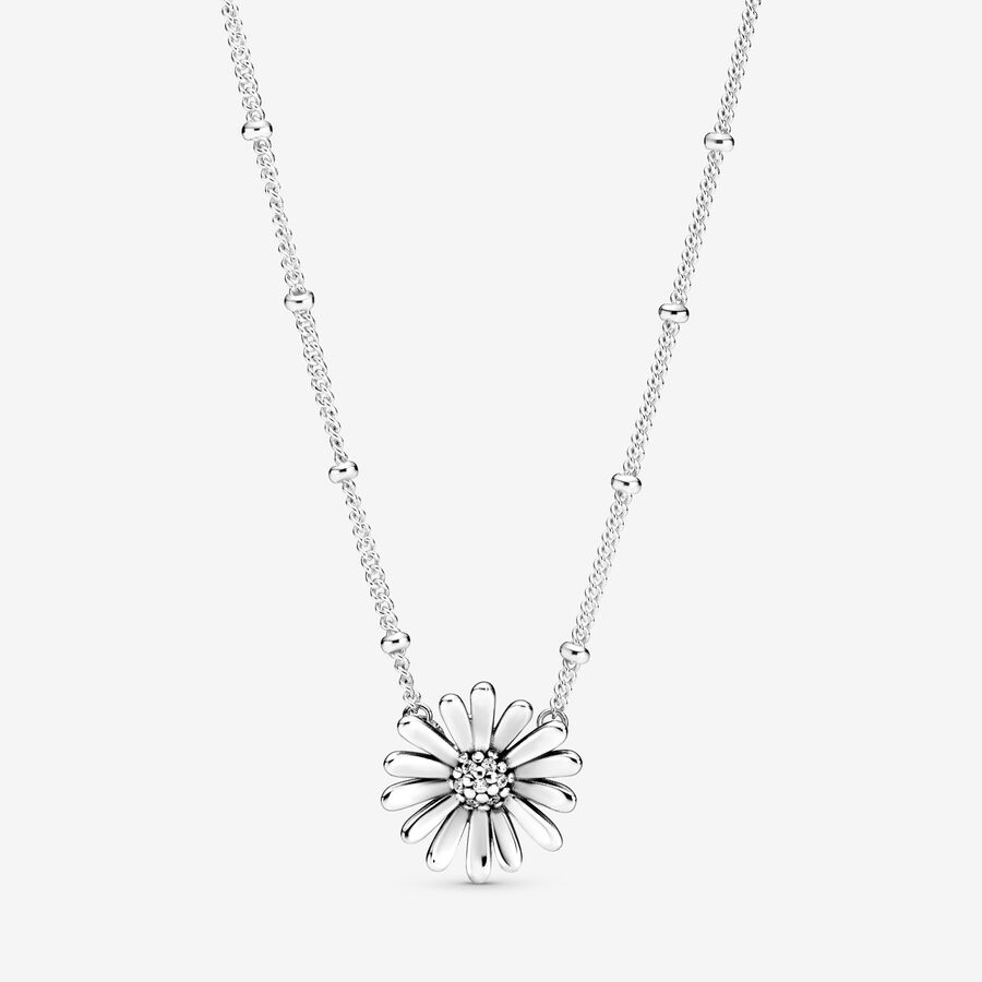 Pavé Daisy Flower Collier Necklace image number 0