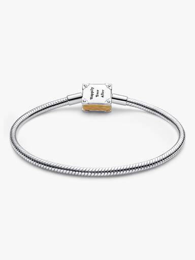 Disney Princess sterling silver and 14k gold-plated bracelet with 0.012 ct TW G-I VS+ round brilliant very good cut lab-grown diamond