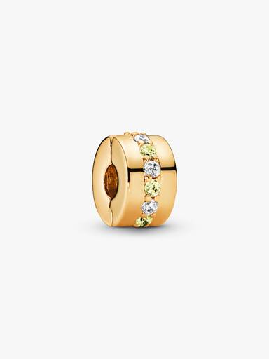 Yellow Sparkling Row Clip Charm