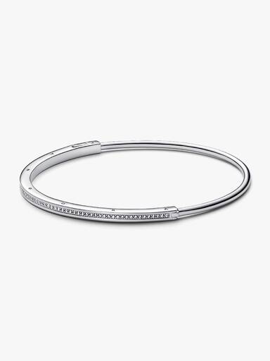 Βραχιόλι βέργα Pandora Signature I-D με pavé