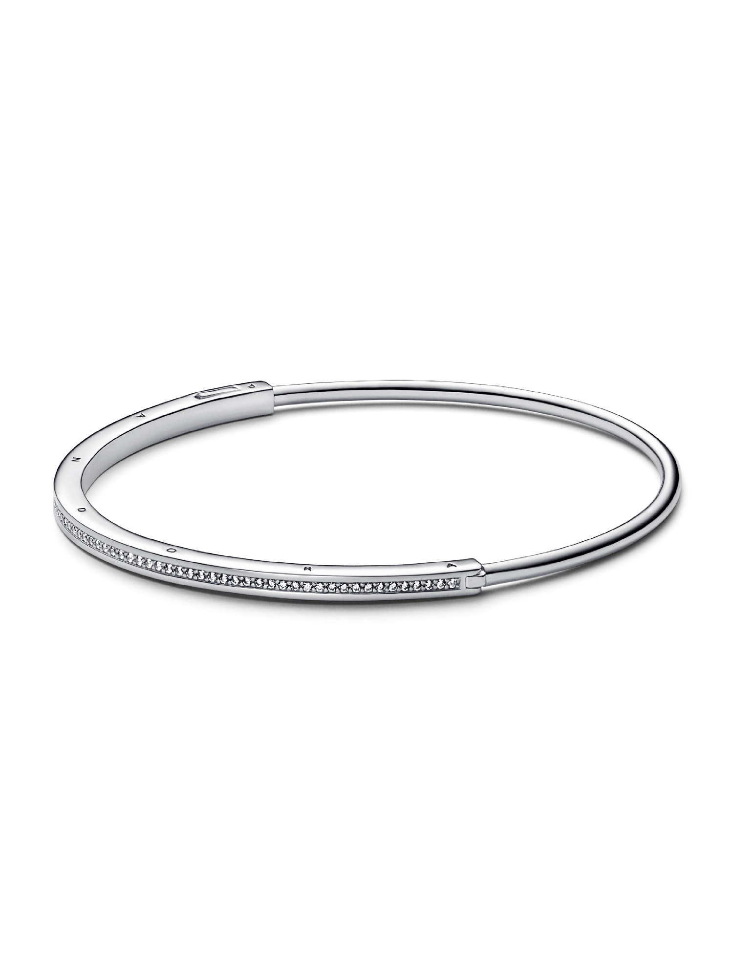 Βραχιόλι βέργα Pandora Signature I-D με pavé